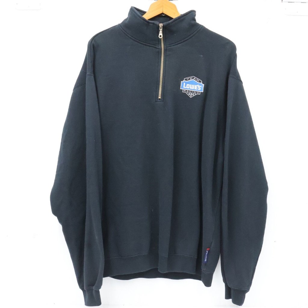 Lowes Racing Team Fleece Jacket Quarter Zip Size Xl Black Henrick Motorsports